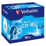 Verbatim CD-R hudební, 80 minut, 16x, 10ks, jewel case