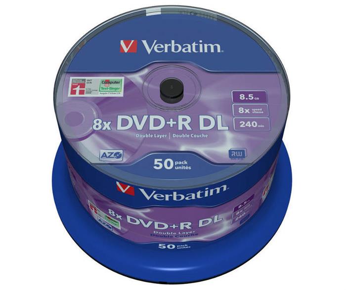 Verbatim DVD+R DL Matt Silver, 8.5GB, 8x, 50ks spindle