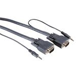 VGA+Audio kabel, MD15HD+jack3.5M - MD15HD+jack3.5M, 10m