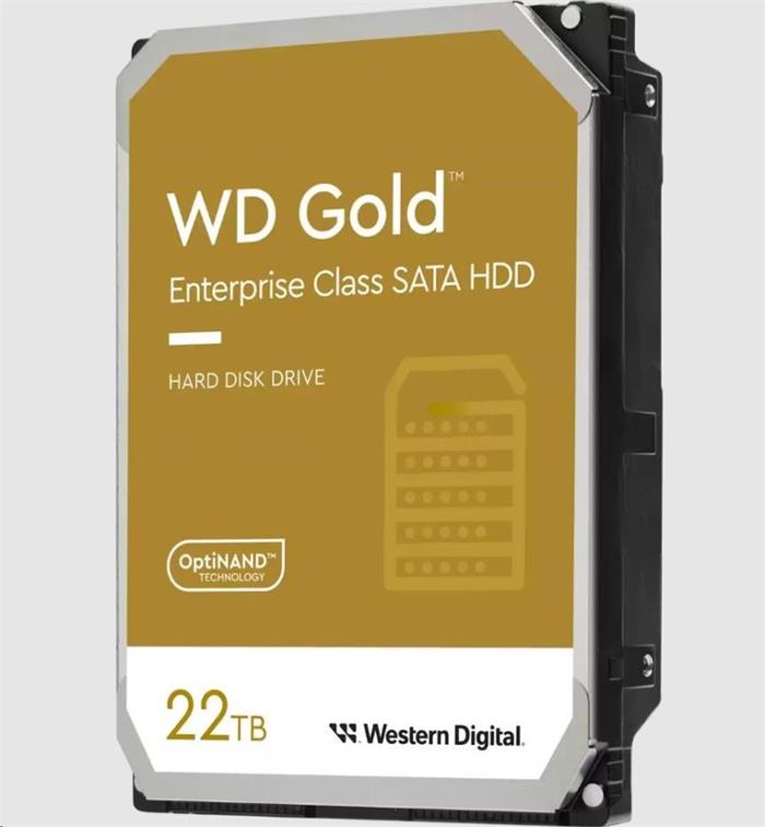 WD Gold 22TB. 3.5" HDD, 7200rpm, 512MB, SATA III, 5RZ
