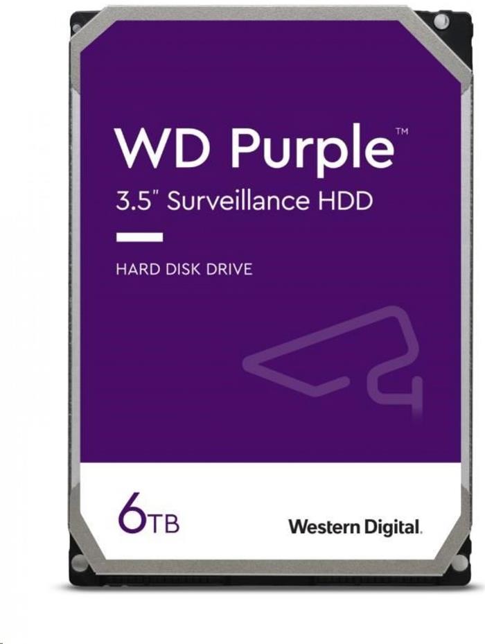 WD Purple 6TB, 3.5" HDD, 5400rpm, 256MB, SATA III, 3RZ