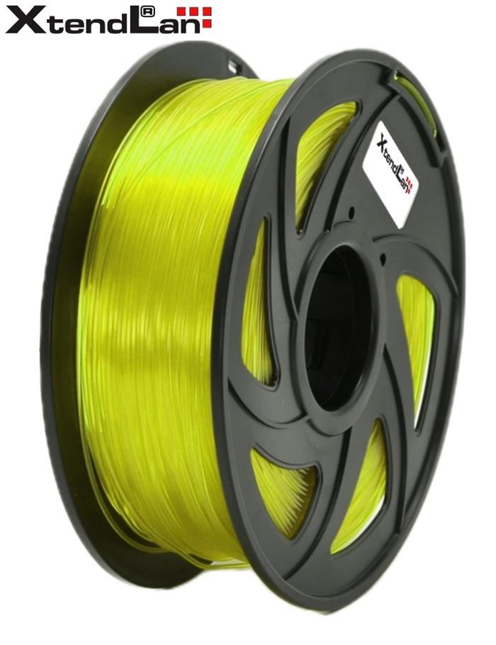 XtendLAN PLA filament 1,75mm průhledný žlutý 1kg