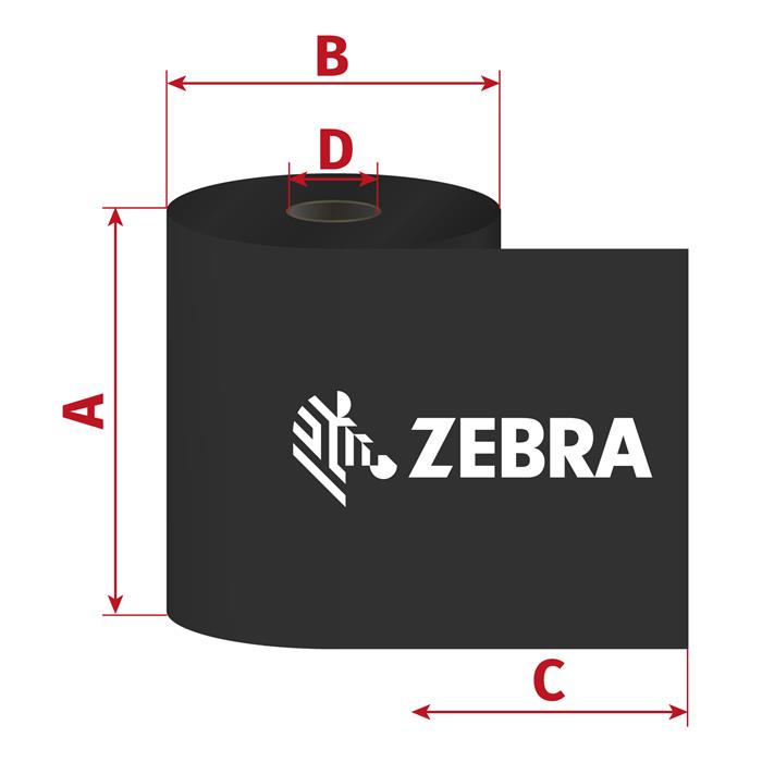 Zebra páska 2300 vosk, šířka 110mm. délka 450m, 1ks