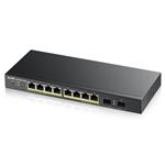 Zyxel GS1900-10HP v2, 10-port Desktop Gigabit Web Smart switch: 8x Gigabit metal + 2x SFP, IPv6, 802.3az (Green), PoE