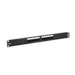 19" Patch panel Solarix 12 x RJ45 CAT5E UTP černý