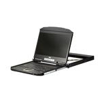 1U Ultra Short Depth Single Rail WideScreen LCD Console (USB / VGA)