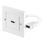 Goobay HDMI 2.0 zásuvka pod omítku, 1x HDMI, bílá