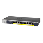 NETGEAR 8-port 10/100/1000Mbps Gigabit Ethernet, Flexible PoE, GS108PP