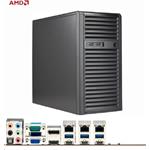 SuperWorkstation 3015A-I tower AM5 (170W), 2×1GbE, 4sATA, 2M.2, 2PCI-E16g5, 1E4g4, 4DDR5, IPMI, 668W (80+PLAT) 