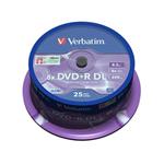 Verbatim DVD+R DL Matt Silver, 8.5GB, 8x, 25ks spindle