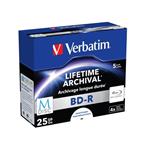 Verbatim M-DISC BD-R, 25GB, printable, 4x, 5ks, jewel case